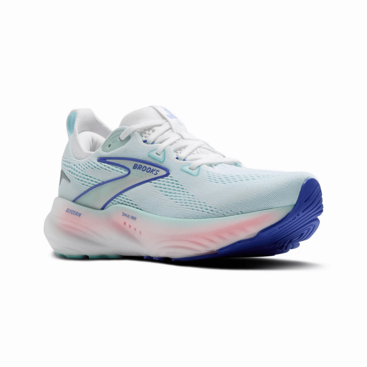 Office Casual Impact-absorbing fit Brooks Women's Glycerine 22 White/Limpet Shell/Amparo Blue