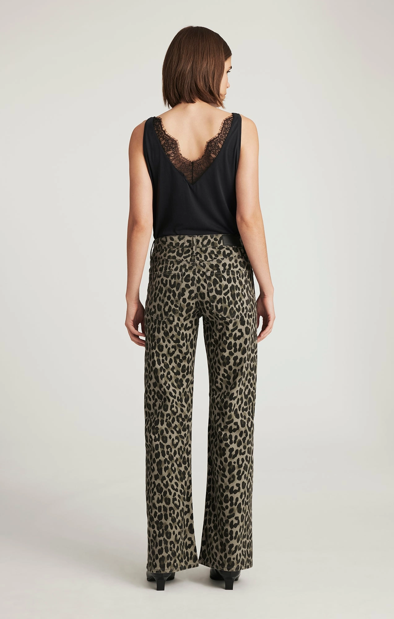 Style Essential SABRINA WIDE LEG IN GREEN LEO DENIM