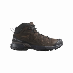 Comfort collar Sleek Construction Salomon Men's X Ultra 360 Leather Mid Gore Tex Hiking Boots - Dark Earth / Delicioso / Castlerock