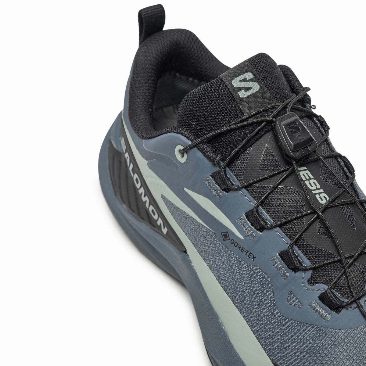 Vegan Material Options Salomon Women's Genesis Gore-Tex Turbulence/Black/Green Milieu