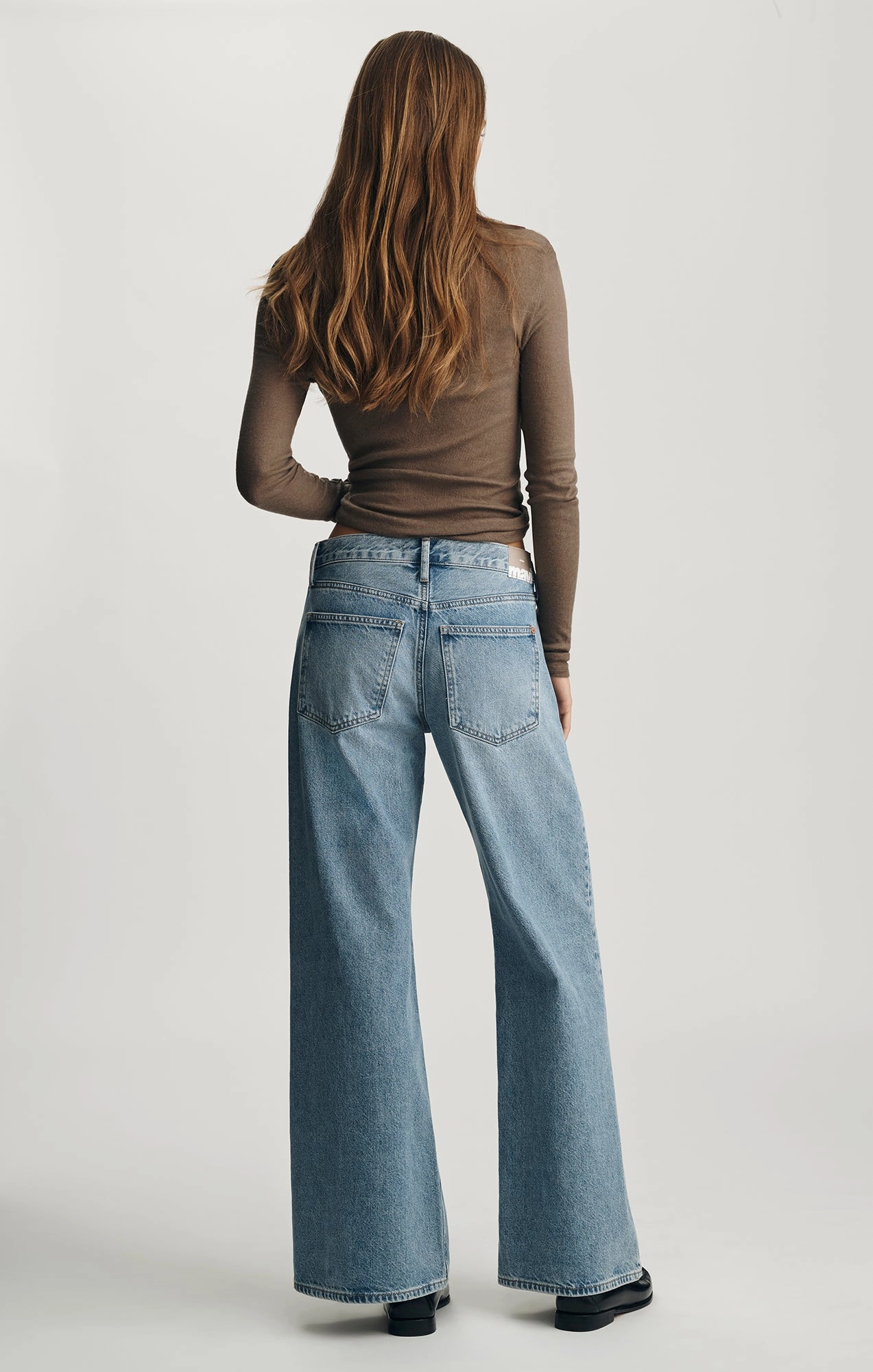 SANDY WIDE LEG IN MID USED CLASSIC DENIM Modern Youth Style Party Look