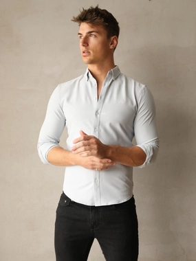 Animal Print Cortona Shirt - Pastel Blue