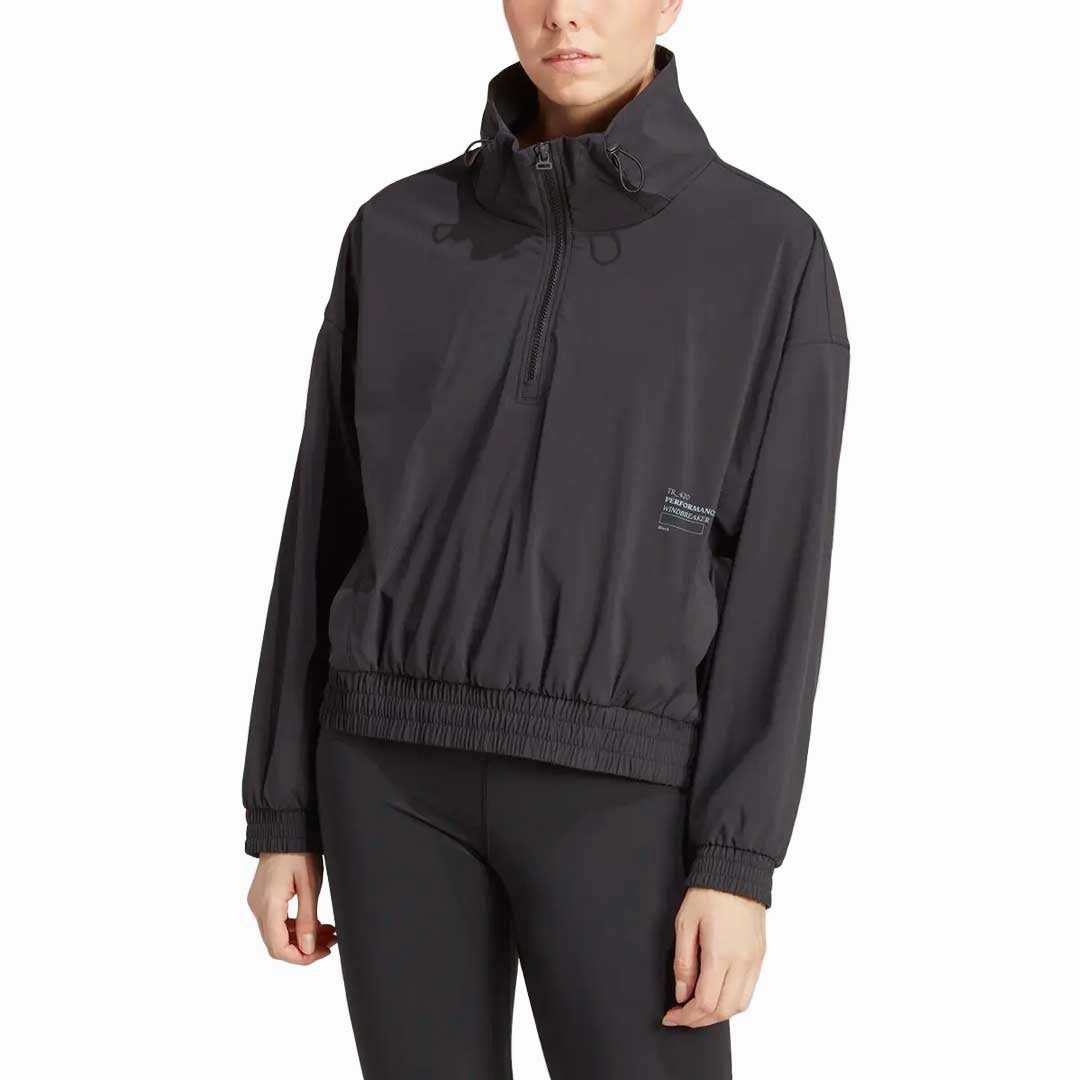Lightweight Comfort Layered Collar Design adidas - Women's Training Exercise Snacking Windbreaker Jacket (HS2396)