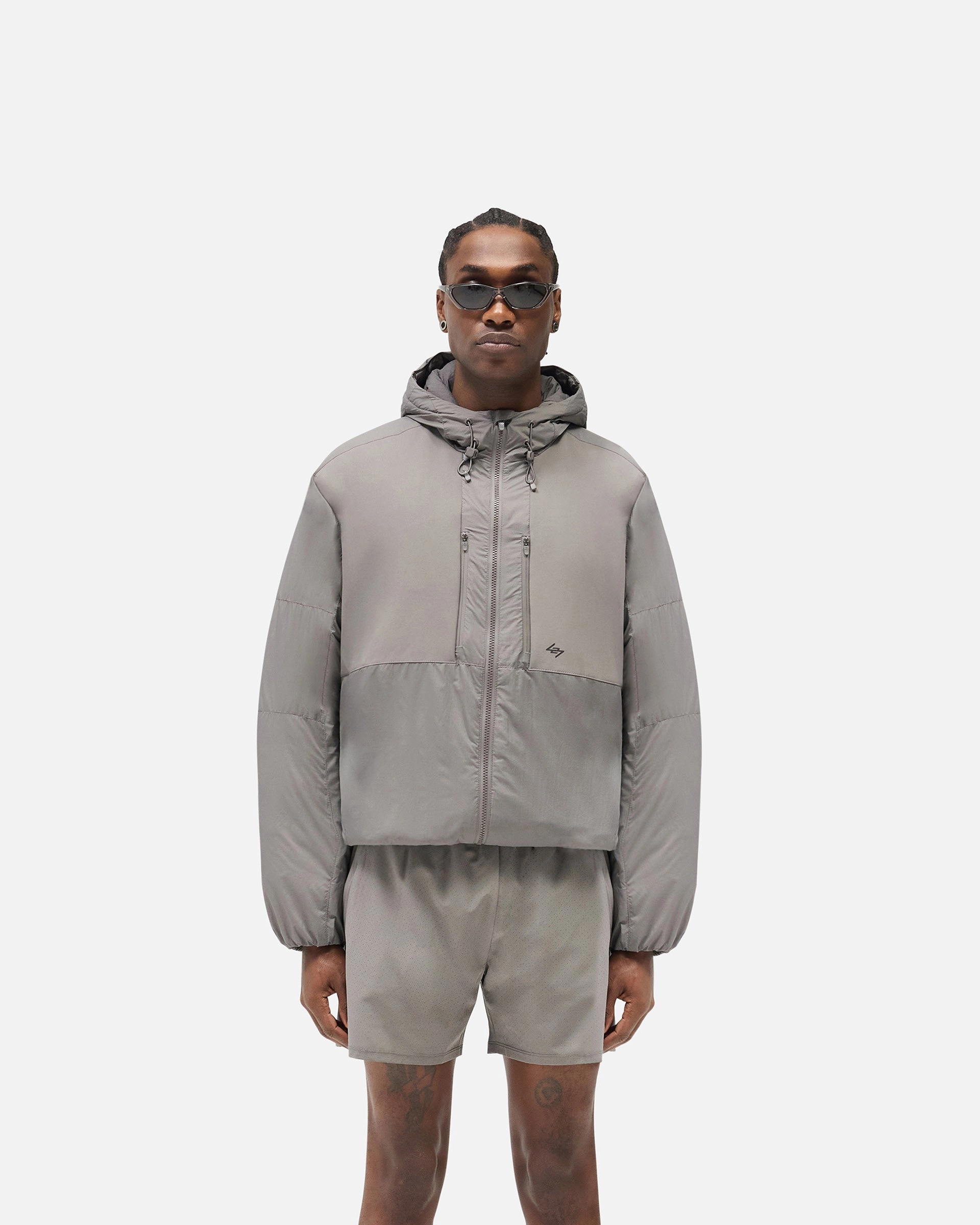 Compact Packable Feature Mold resistant 247 Panelled Insulated Jacket - Steel