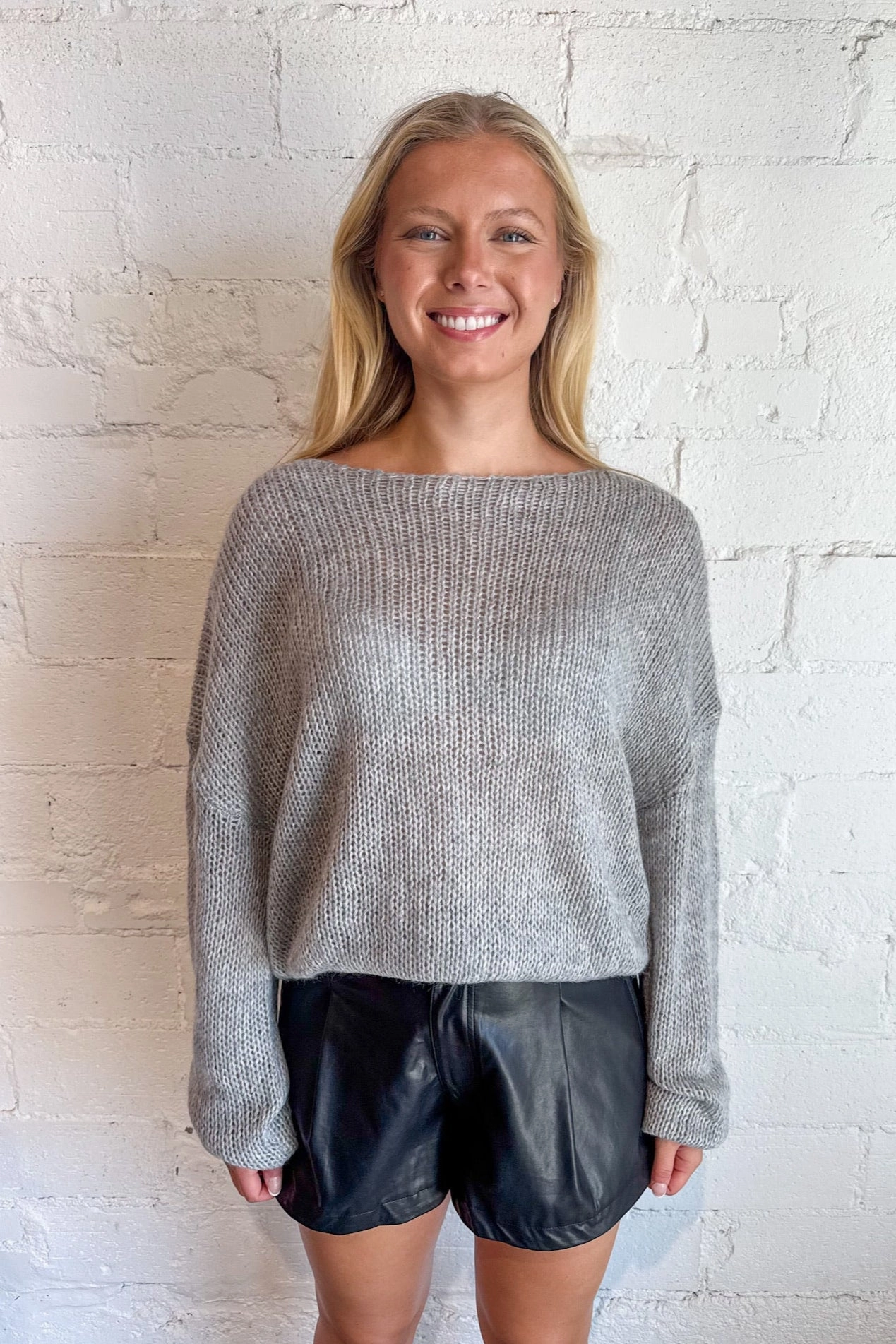 Simple Layered Side Eye Oversized Sweater