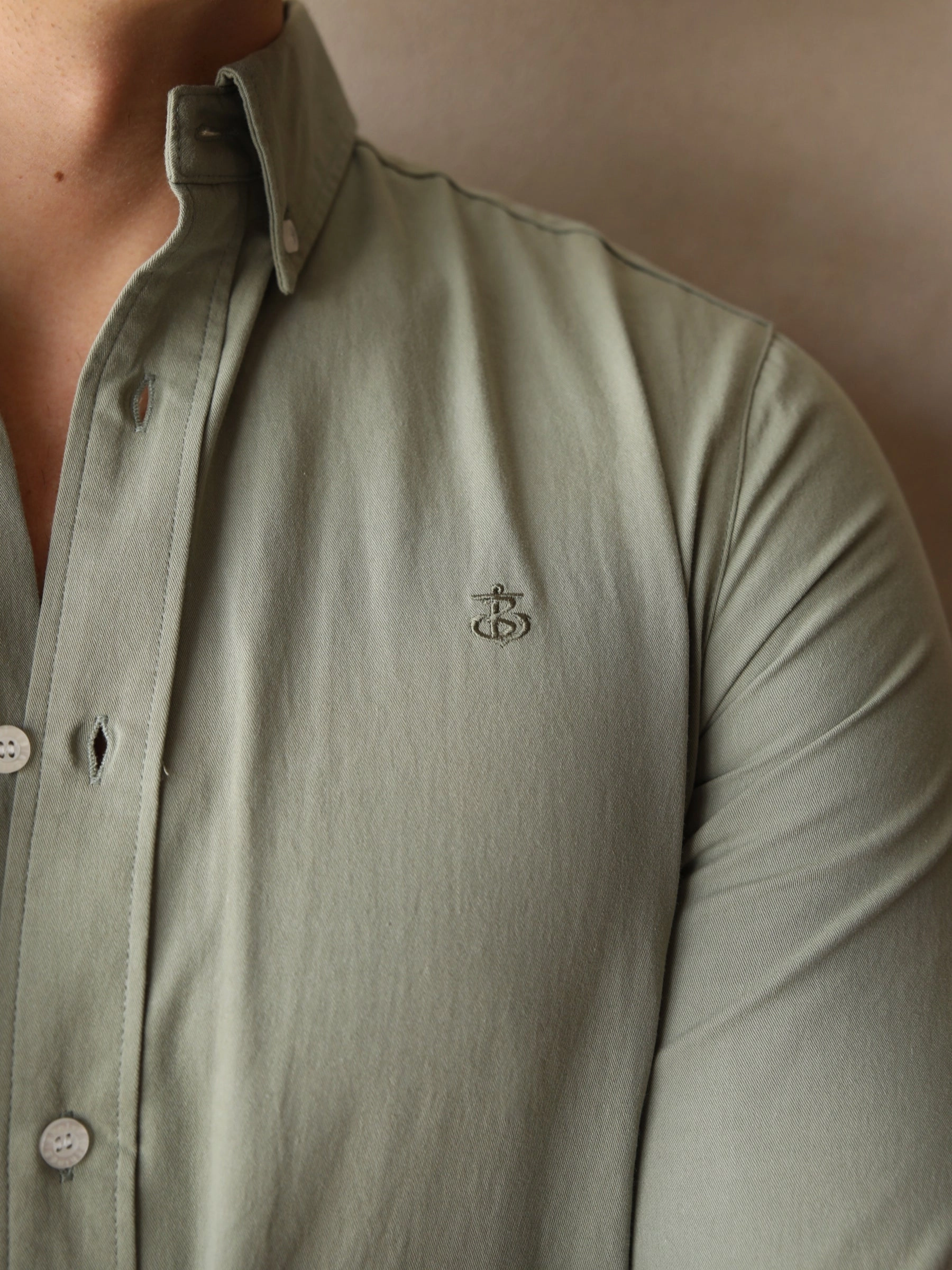 Smart Casual Sedona Slim Fit Shirt - Khaki Green