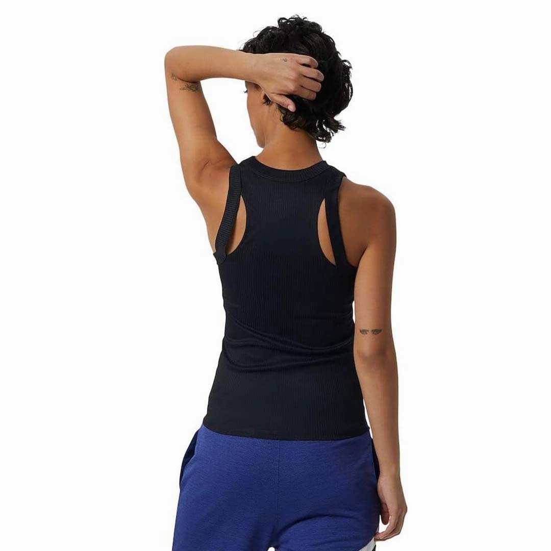 New Balance - Women's Perfect Rib Tank Top (WT21108 BK) Seamless Shoulder Construction