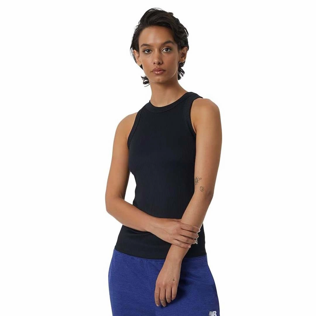 New Balance - Women's Perfect Rib Tank Top (WT21108 BK) AntiStaticLayer