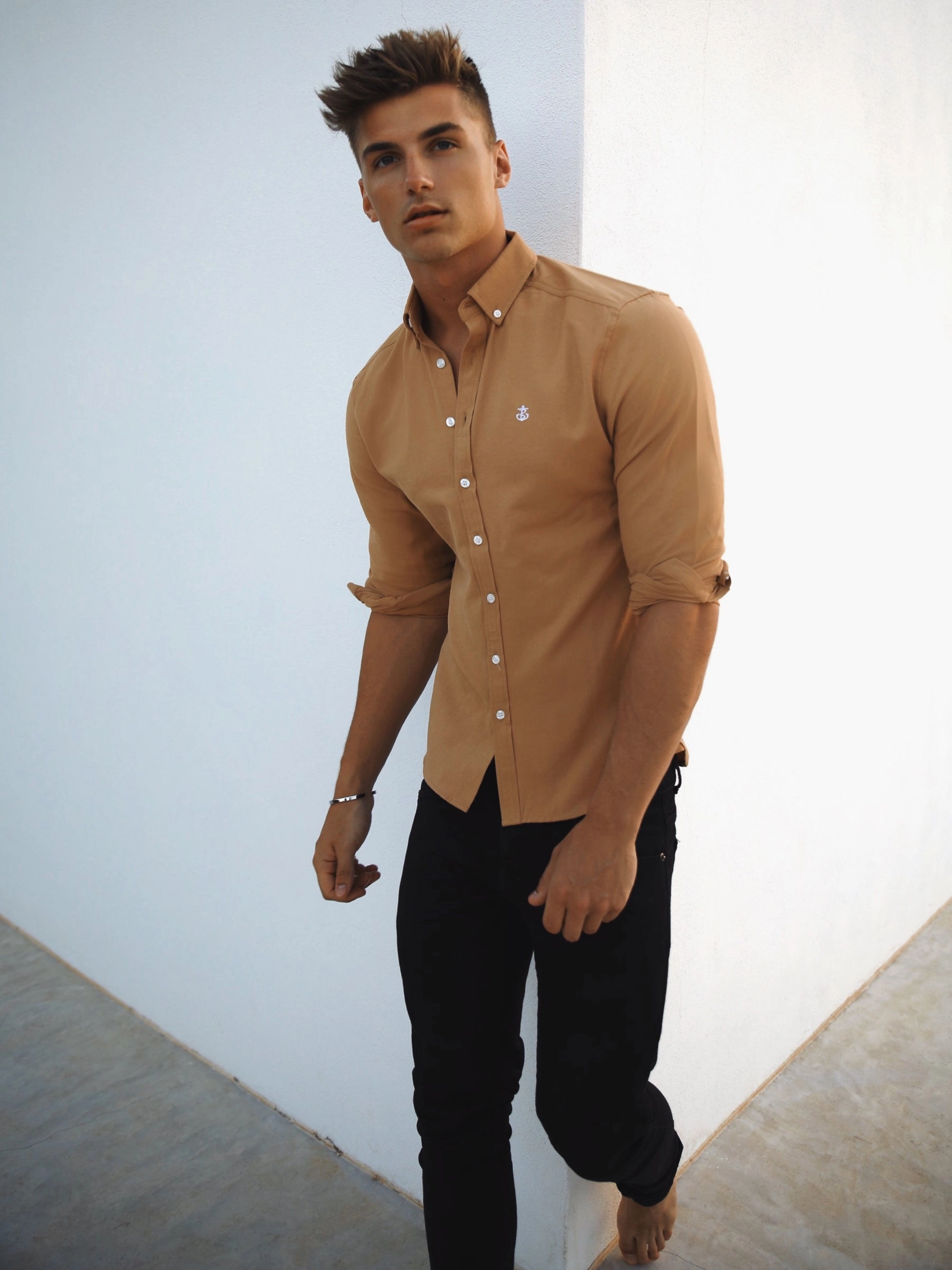 Rioja Long Sleeve Shirt - Mustard Casual Design