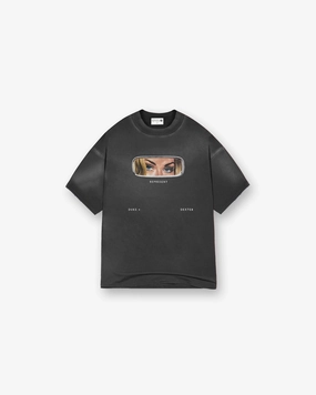 Tight Fit Represent X Duke   Dexter Rearview Mirror T-Shirt - Stained Black