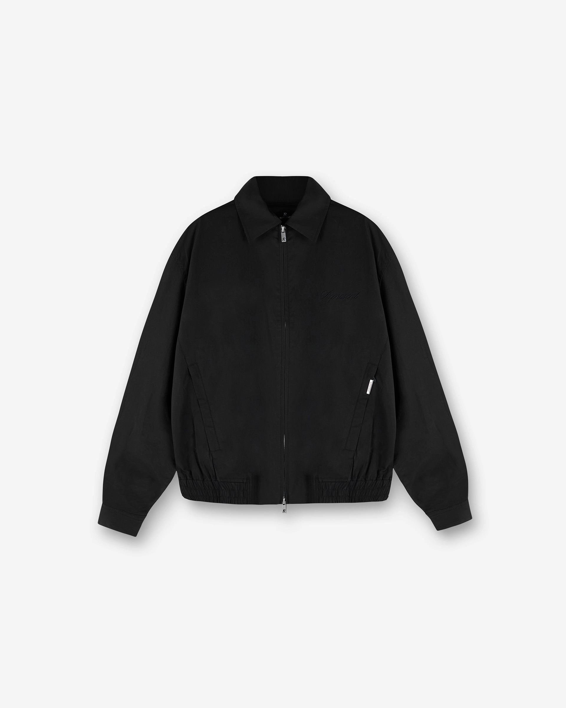Reinforced Hems Shirt Bomber - Black