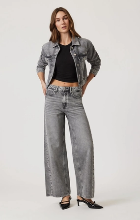 school wear SIENA WIDE LEG IN LIGHT SMOKE DENIM