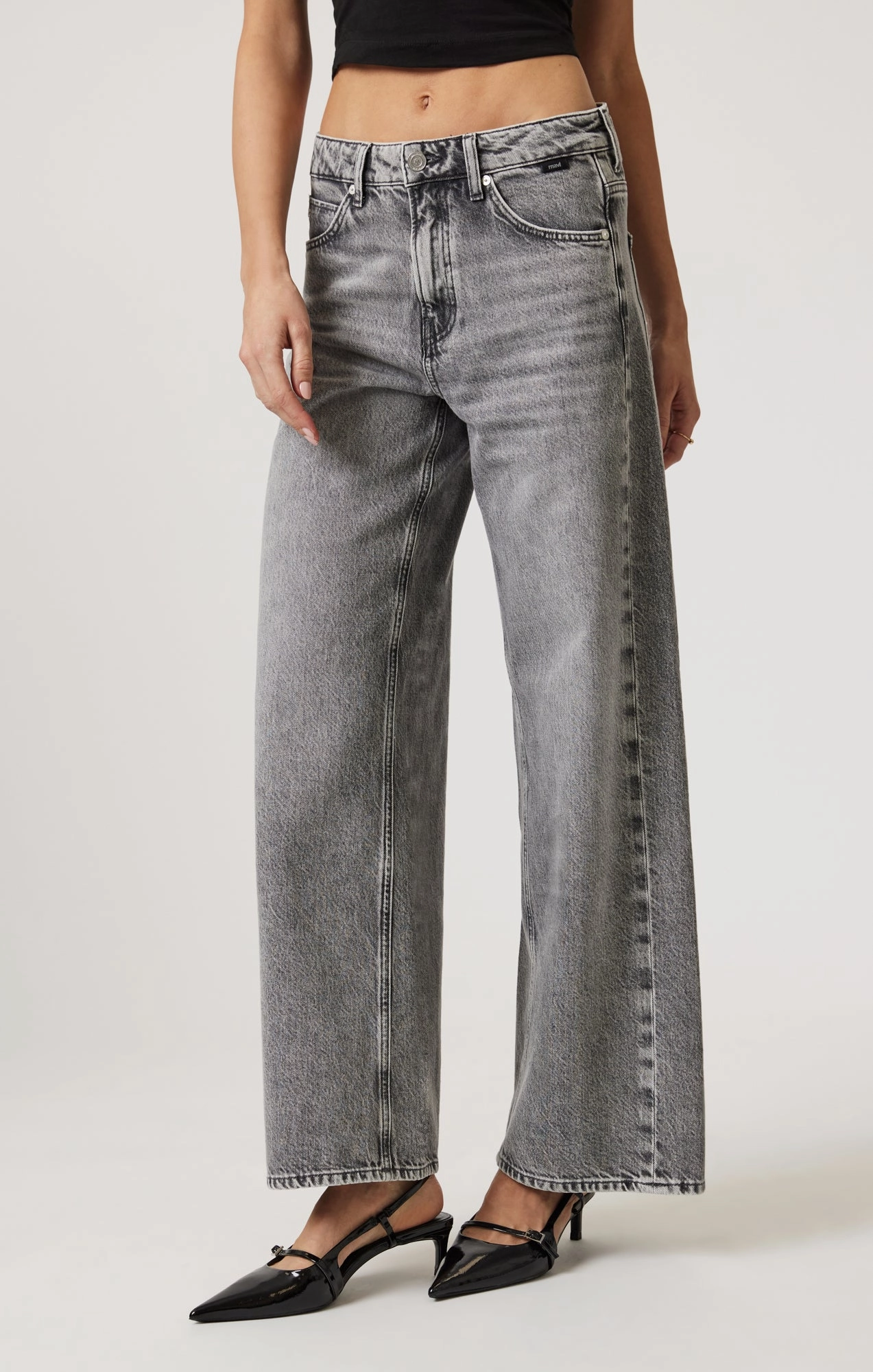 SIENA WIDE LEG IN LIGHT SMOKE DENIM Low Maintenance