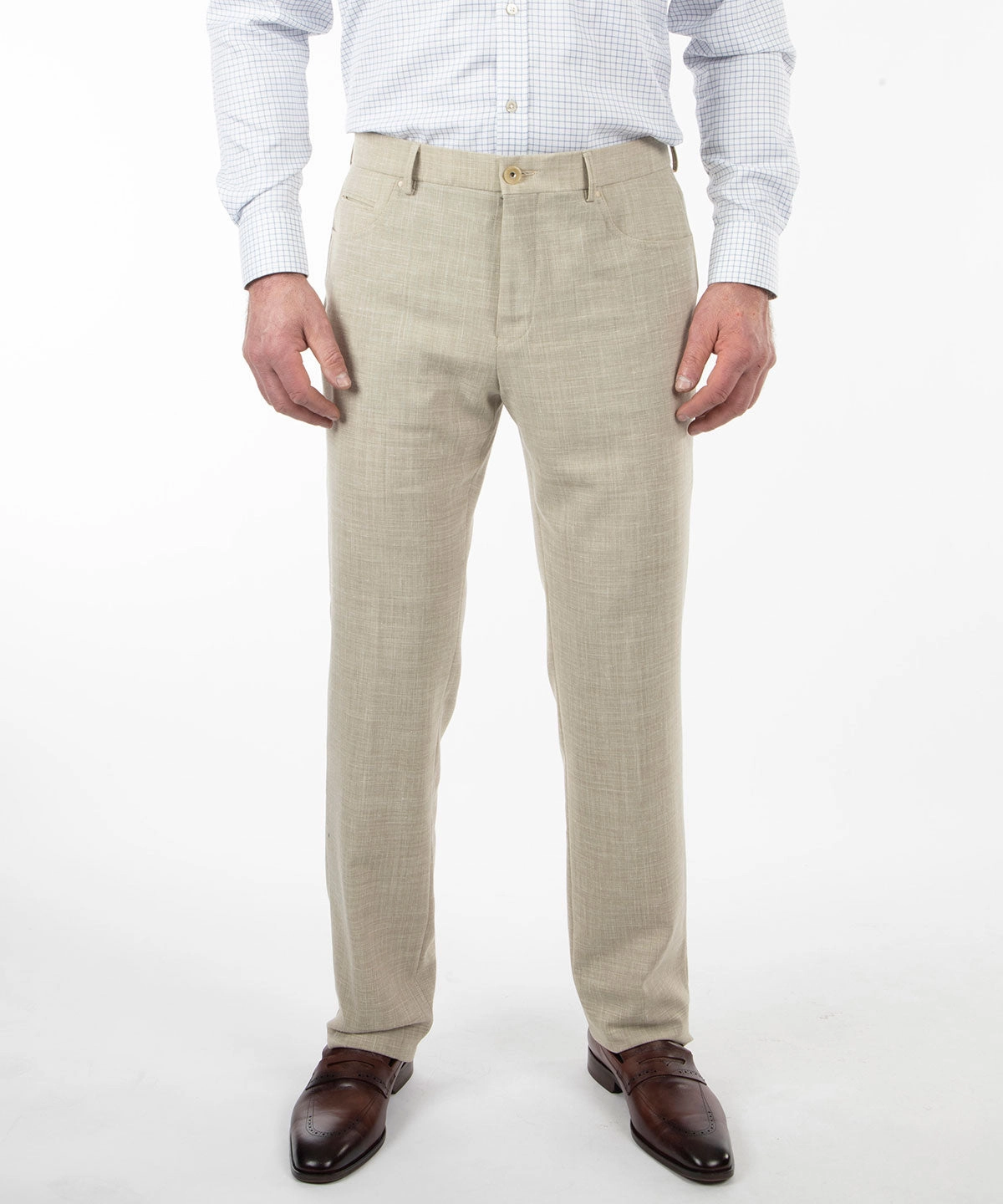 Travel Ready Fit Signature Bi-Stretch Performance Linen 5-Pocket Pants