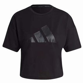 Wrinkle Free Fabric adidas - Women's Train Icons 3 Bar Logo T-Shirt (HD8973)