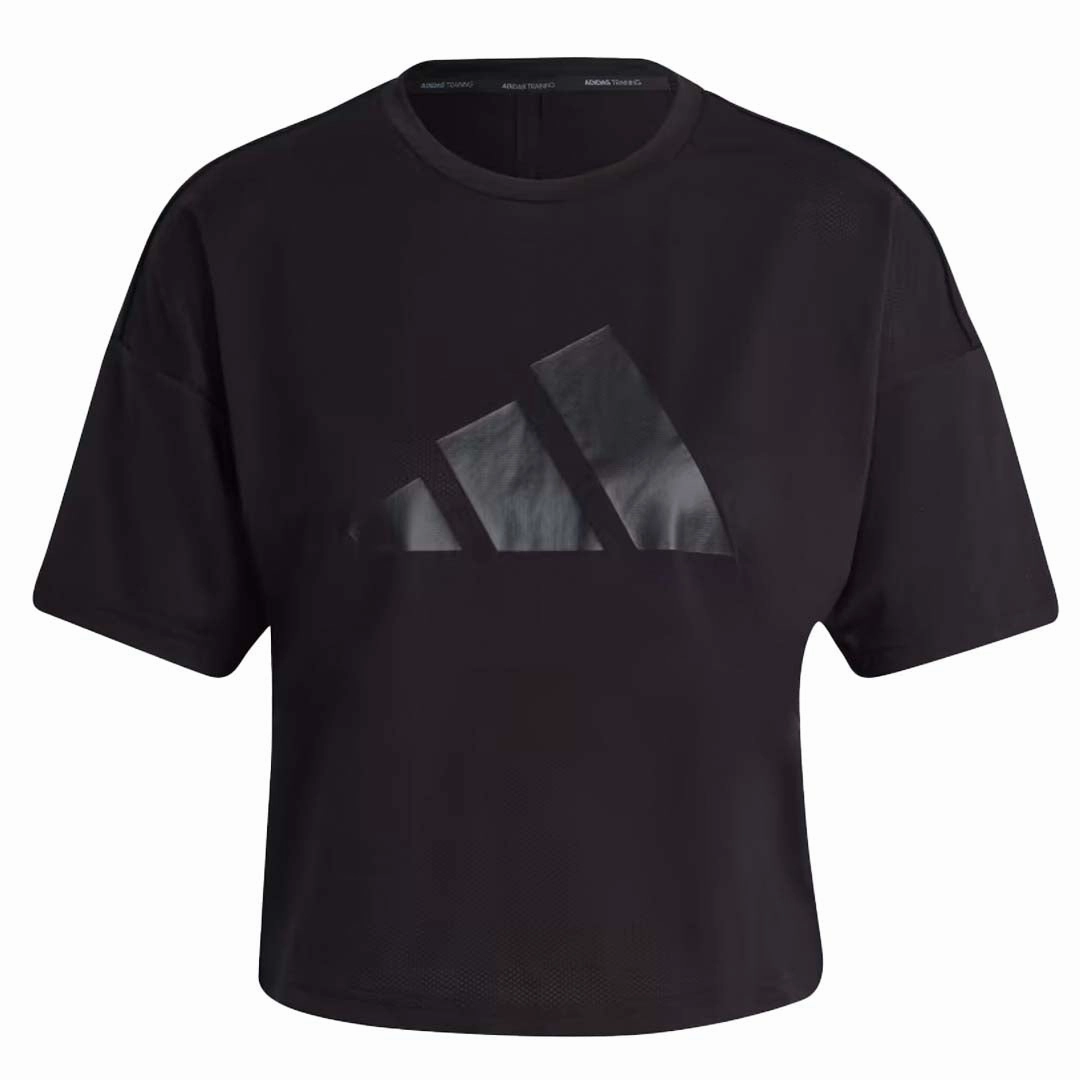 Wrinkle Free Fabric adidas - Women's Train Icons 3 Bar Logo T-Shirt (HD8973)