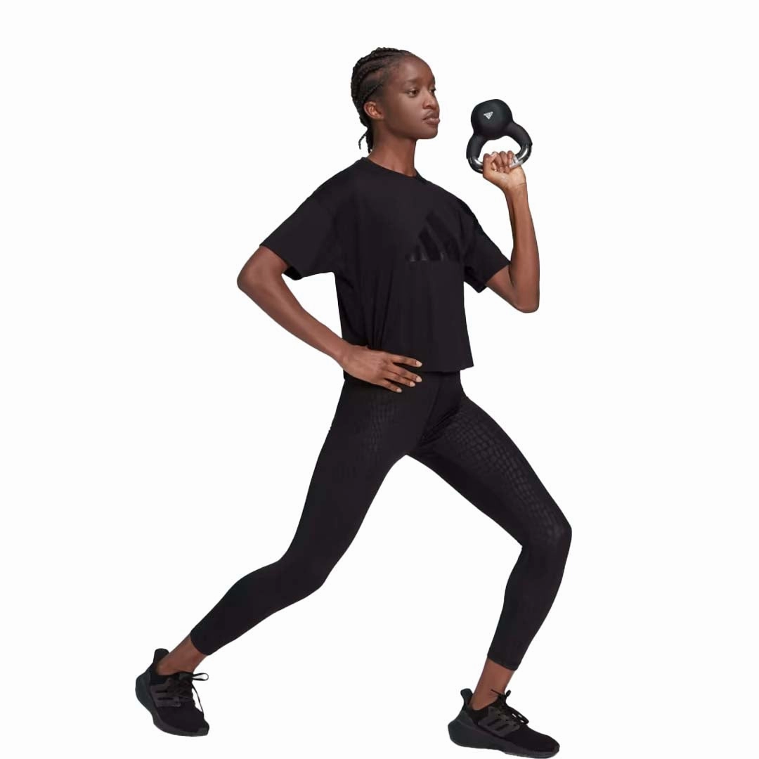 adidas - Women's Train Icons 3 Bar Logo T-Shirt (HD8973) Breathable Technology BreathableLining