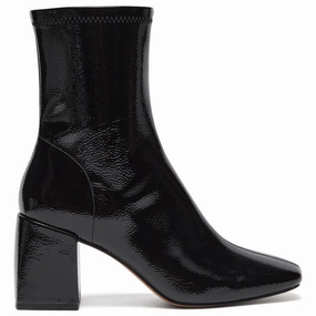 Silent D Women's Carina Black Crinkle Patent Pull Tab