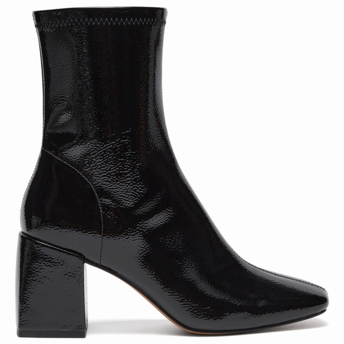 Silent D Women's Carina Black Crinkle Patent Pull Tab