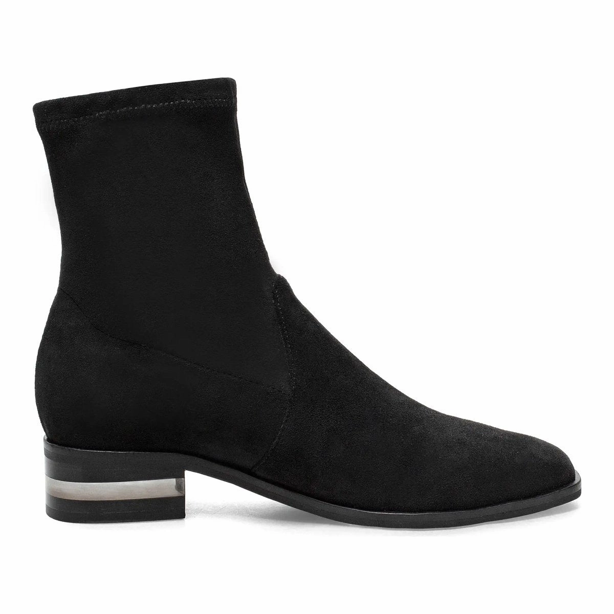 Leather High-Quality Leather Silent D Women's Fuller Black Stretch Suede
