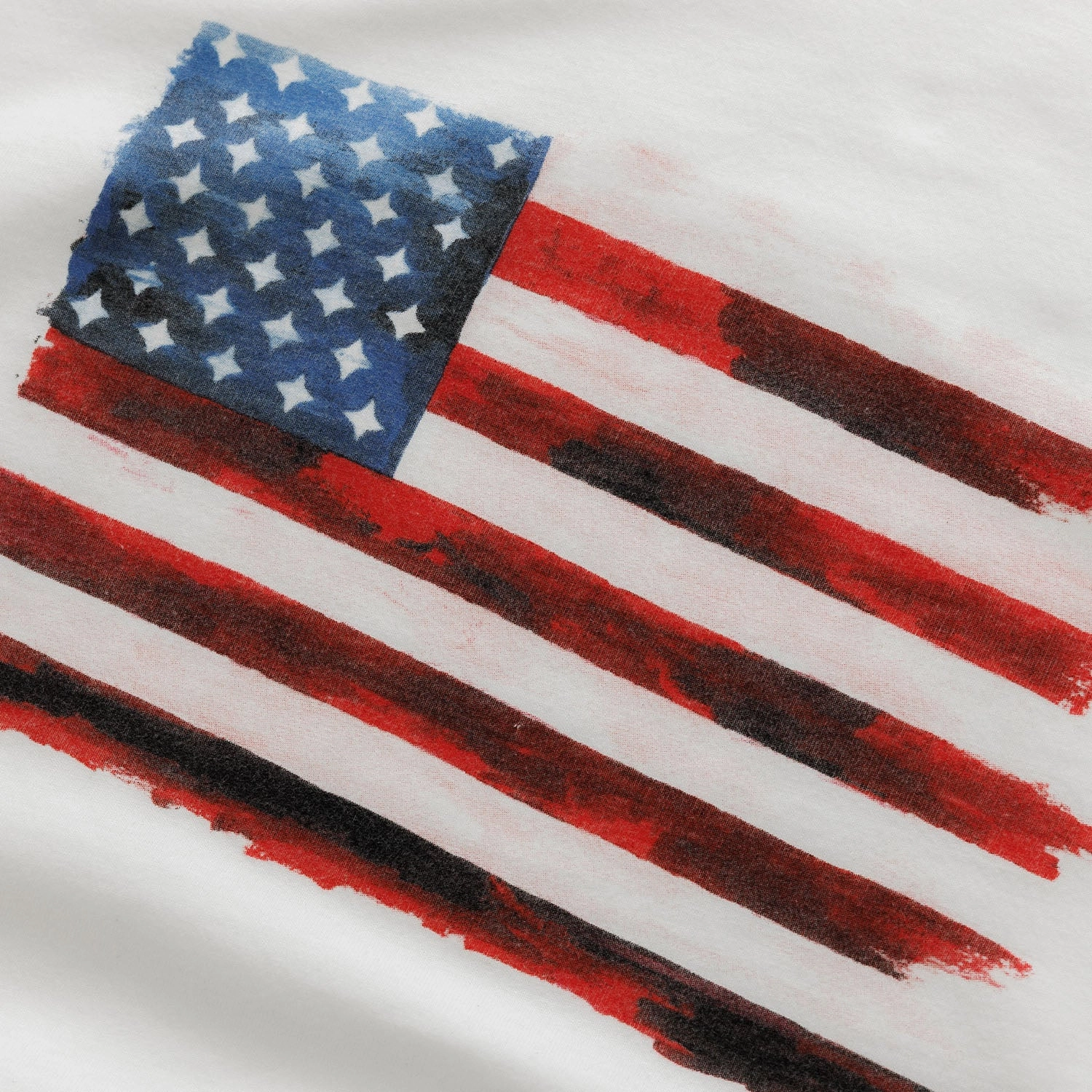 Travel Light Duke American Flag Vintage White T-Shirt