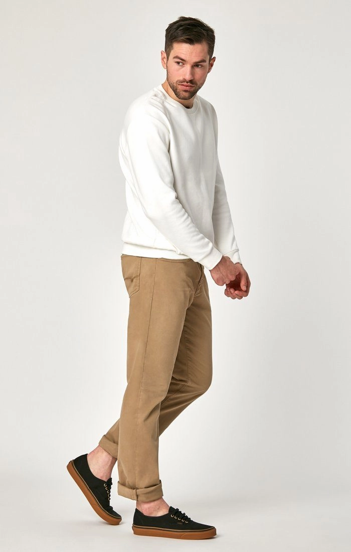 Utility Style Versatile Fashion MATT RELAXED STRAIGHT LEG IN BRITISH KHAKI TWILL