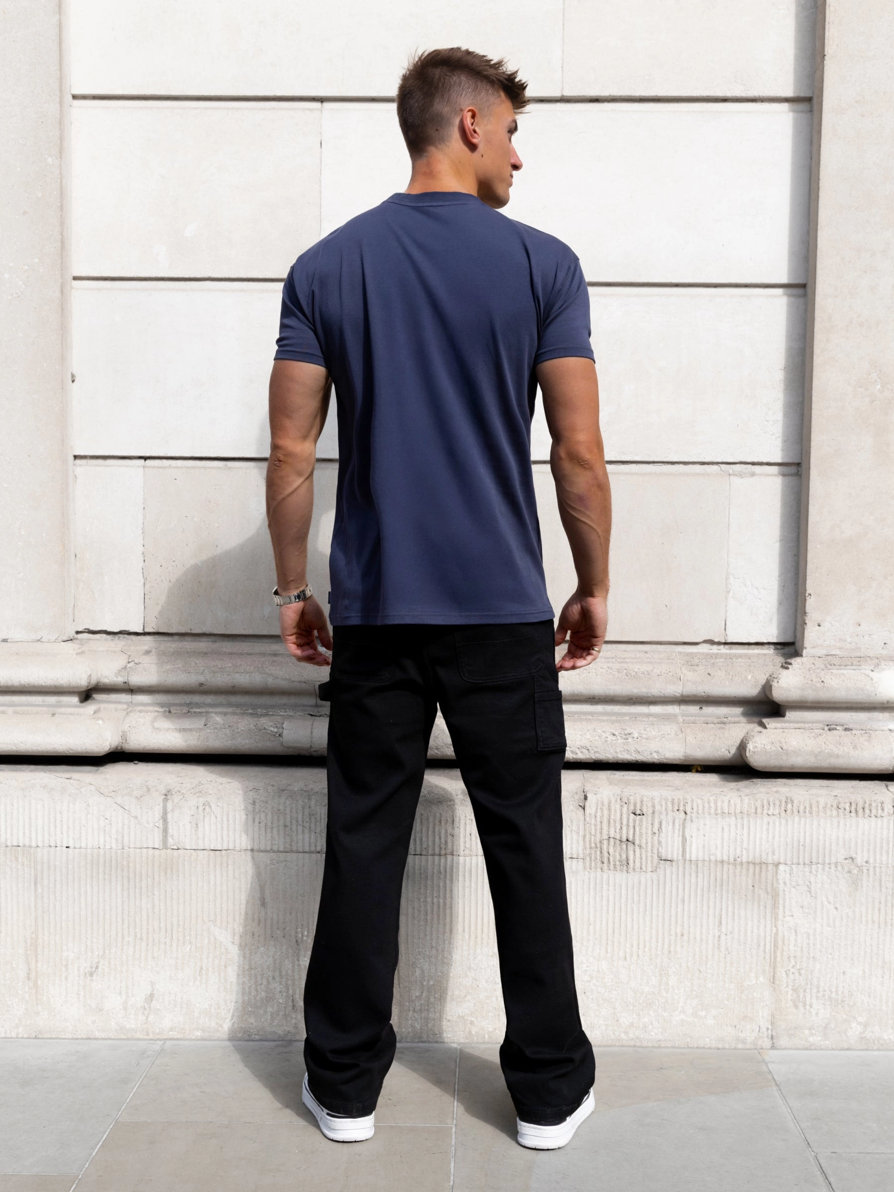 FadeResistantPrint Rhys Relaxed T-Shirt - True Navy