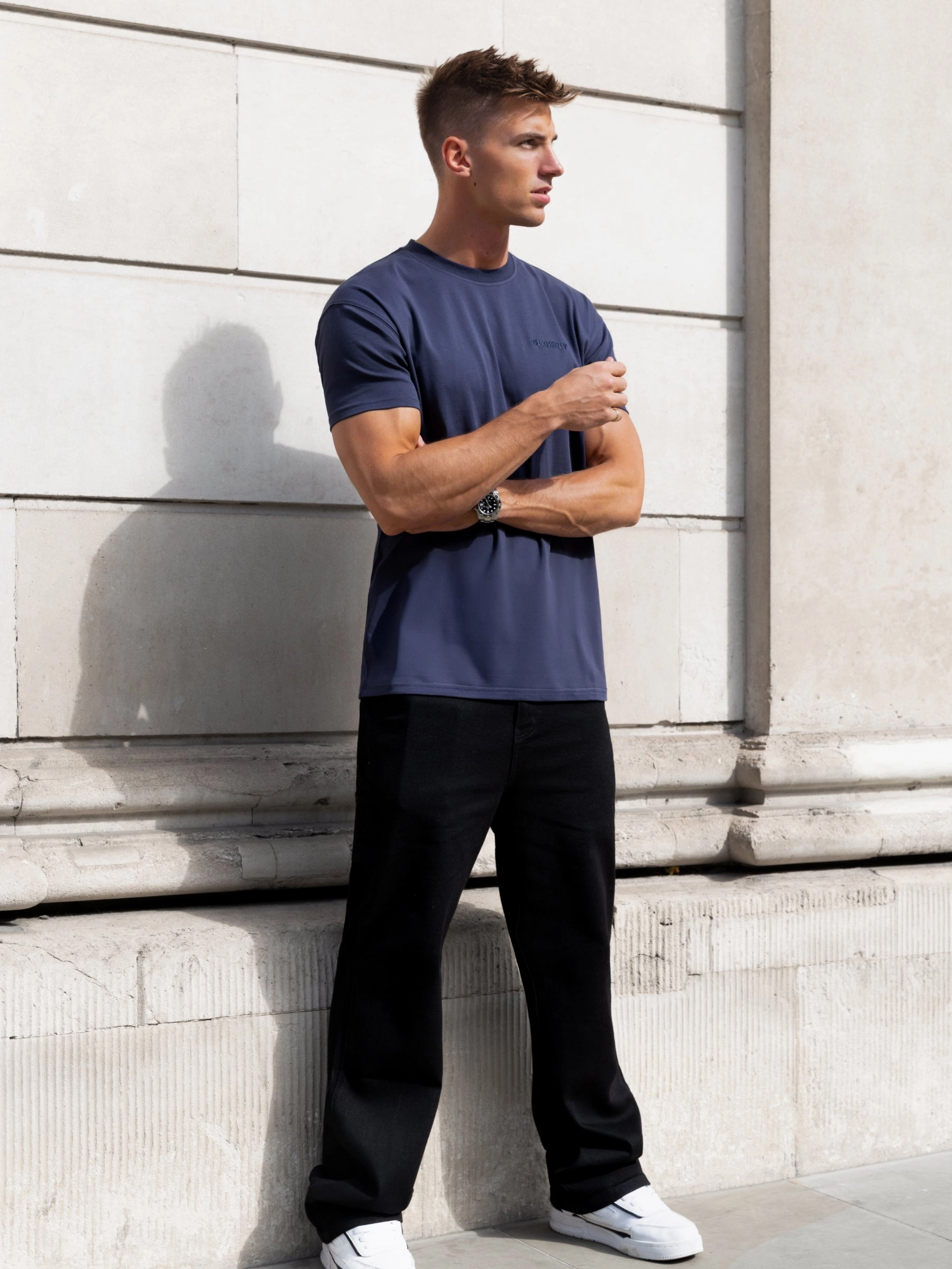 Soft & Smooth Rhys Relaxed T-Shirt - True Navy