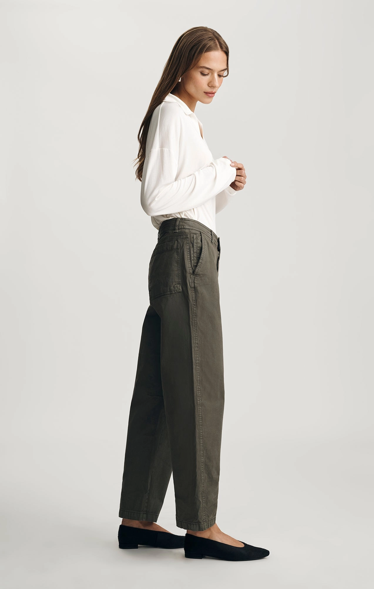 EDITION WIDE LEG PANTS IN KAMBABA Contoured Panel Design