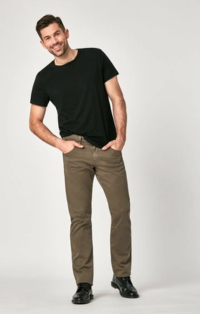 MATT RELAXED STRAIGHT LEG IN DUSTY OLIVE TWILL Versatile Layer Multi-Purpose Wear