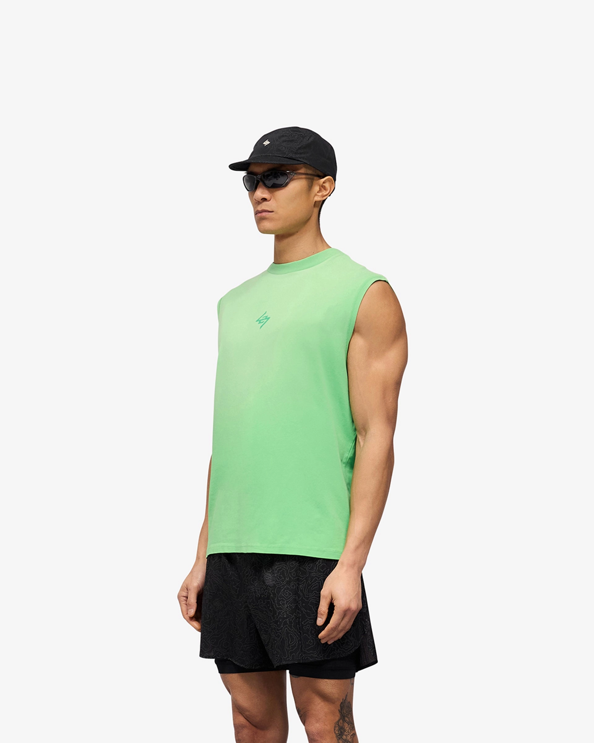 247 Motion Oversized Tank - Speed Green No-Fuss Design