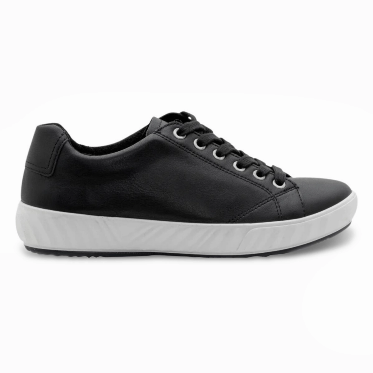Ara Women's Alexandria Black Leather/White Sole Gradient Density Foam