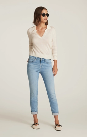 EMMA SLIM BOYFRIEND IN LIGHT BRUSHED FLEX BLUE All Occasion