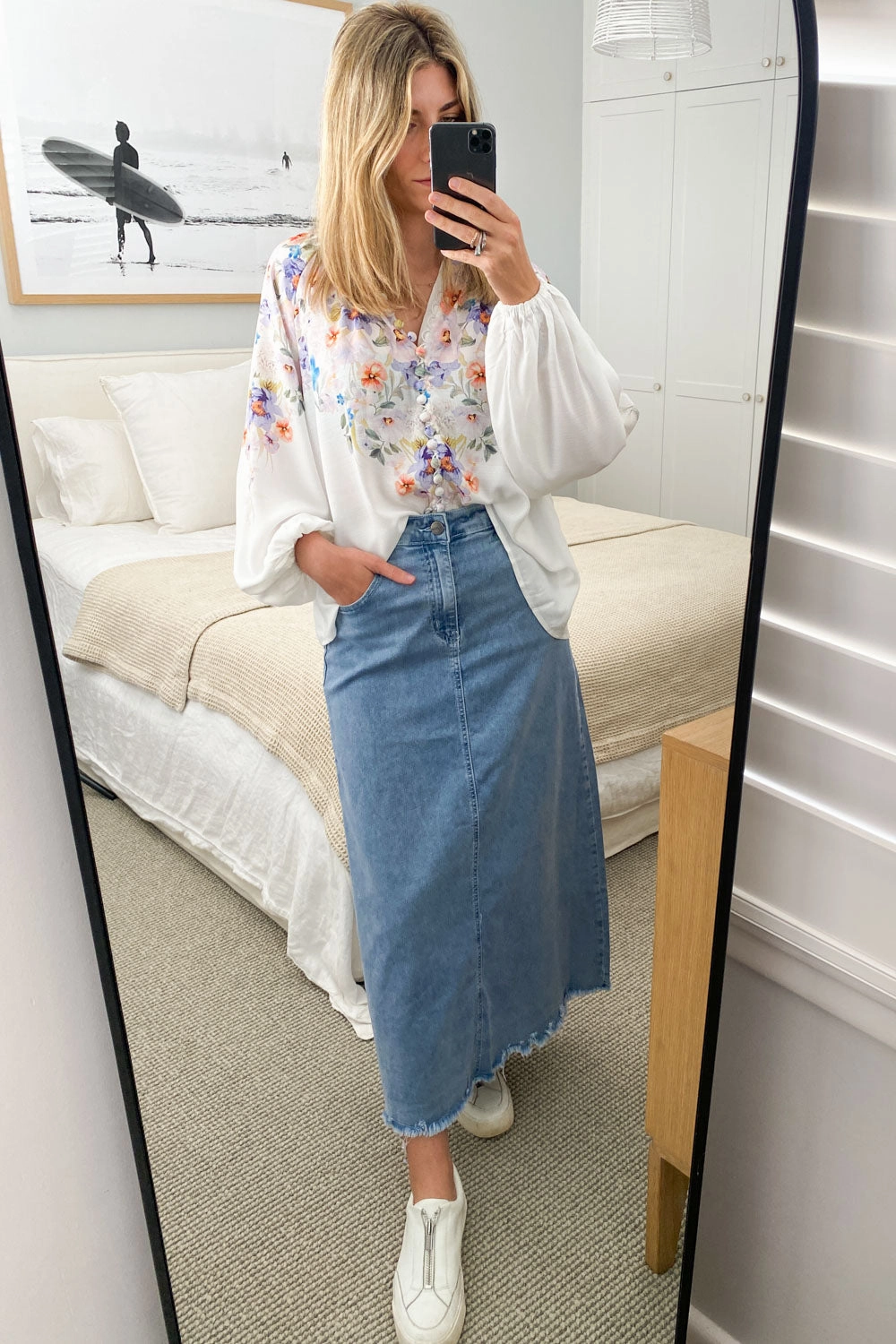 Gloucester Skirt Hidden Zip Pockets Organic Cotton