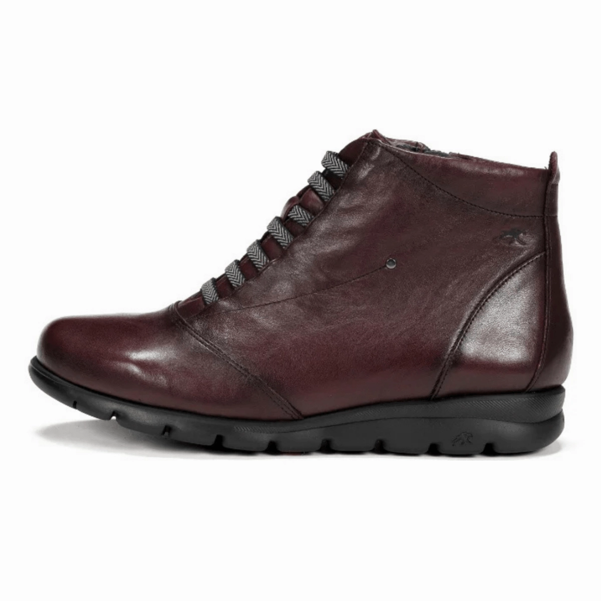 Fluchos Women's Susan Ankle Boot F0356 Burgundy/Bordeaux Padded Interior Weekend Camping Mud Resistant Urban Commute