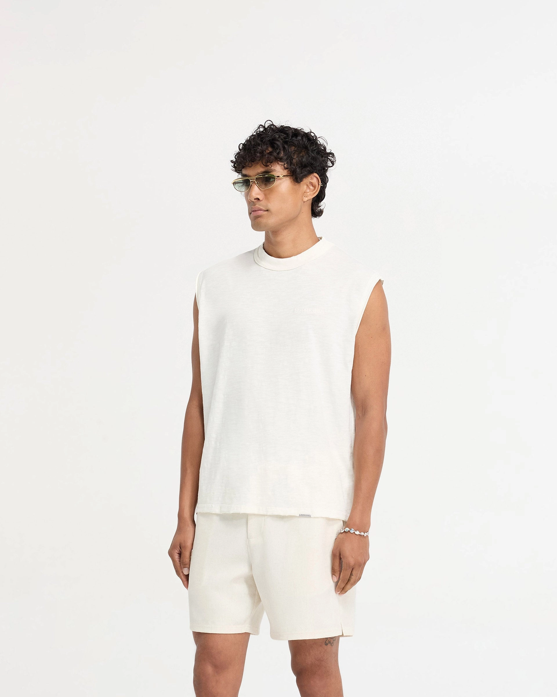 Slub Tank - Flat White Soft Design Quick Drying