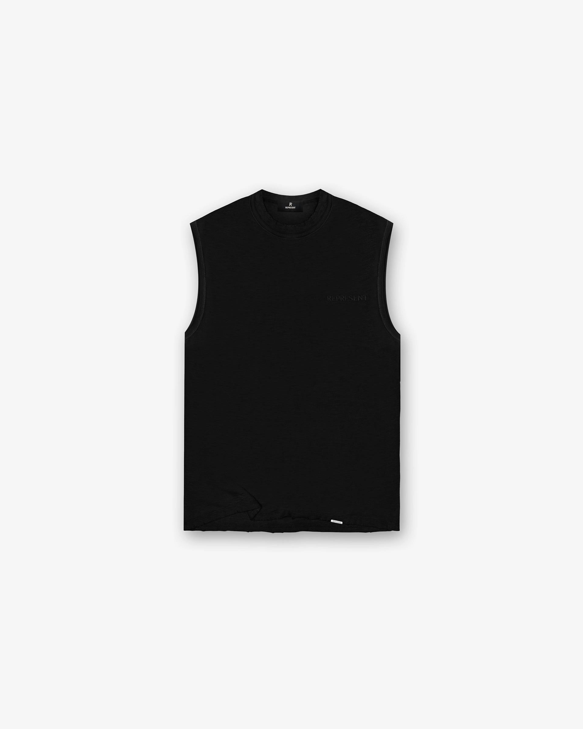 Slub Tank - Jet Black Eco Conscious Production Stylish Casual