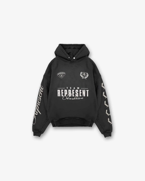 World Championship Hoodie - Stained Black Sporty Fit camping outfit