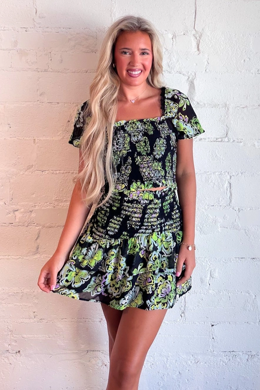 Chill Wear Button Chic Reese Smocked Top