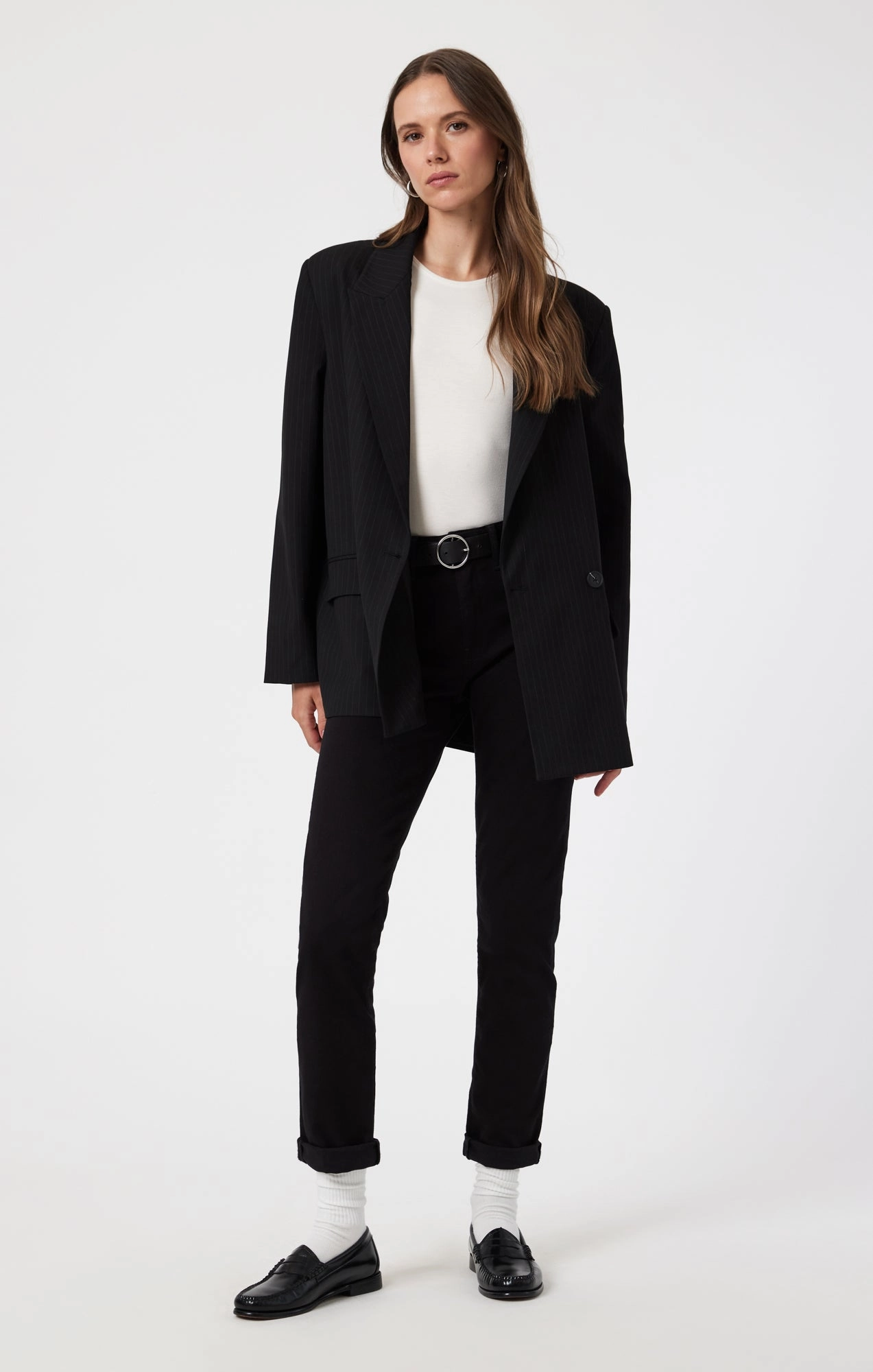 KATHLEEN SLIM BOYFRIEND IN BLACK FEATHER BLUE Classic Vibe All-day Comfort