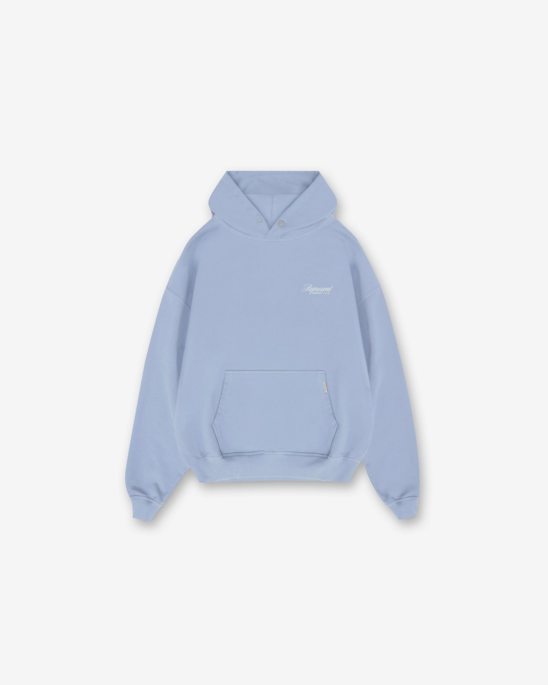 Water-resistant Represent Owners Club Script Hoodie - Dusty Blue