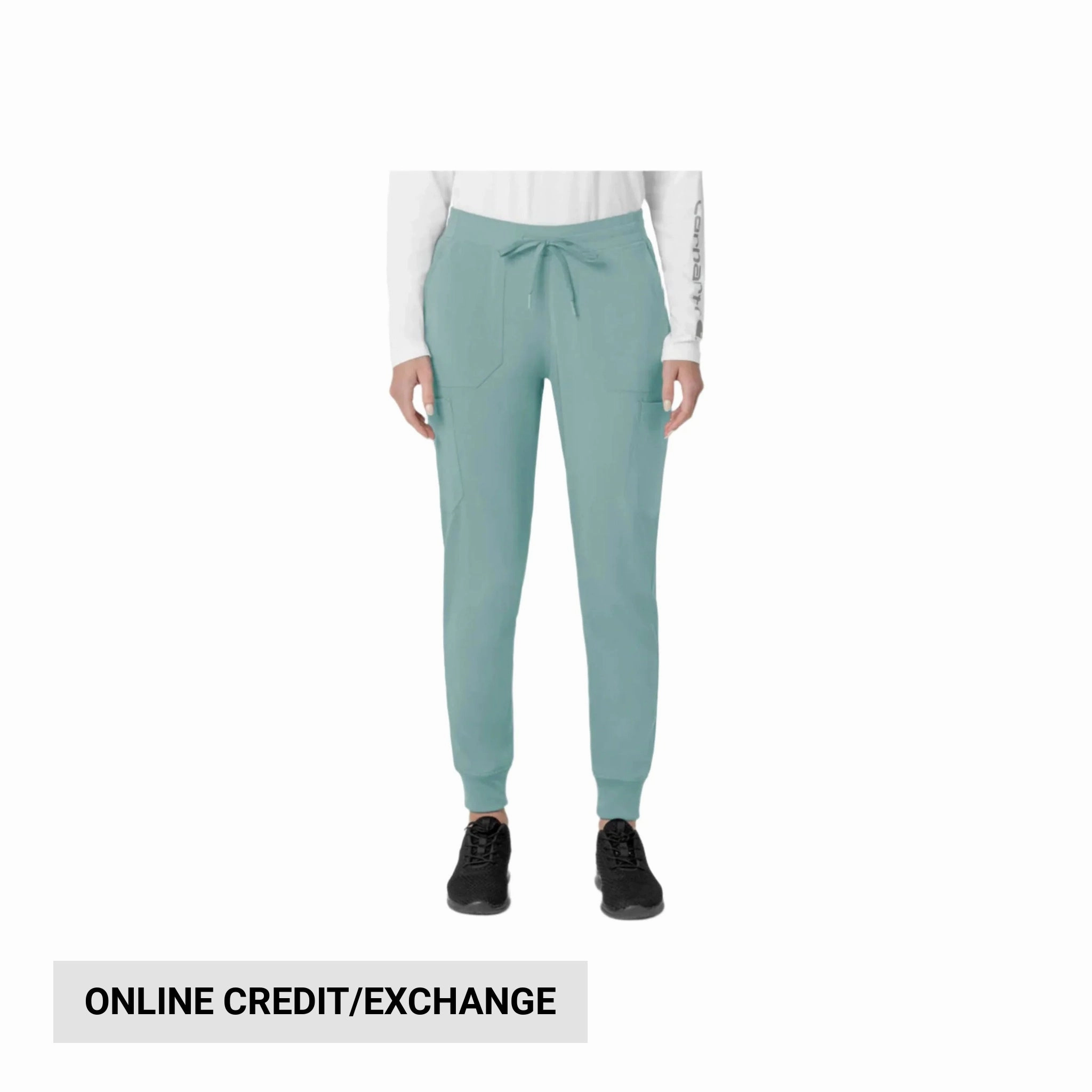 FunctionalZipper Low Bulk Carhartt Women's Force Cross Flex Cargo Jogger Scrub Pant - Summer Blue