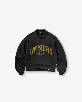 Lightweight Material Eco Conscious Manufacturing Represent Owners Club Rugby Polo - Faded Black