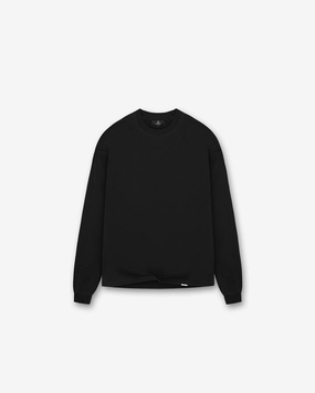 Initial Long Sleeve T-Shirt - Black Crew Neck Design Breathable Design Wear