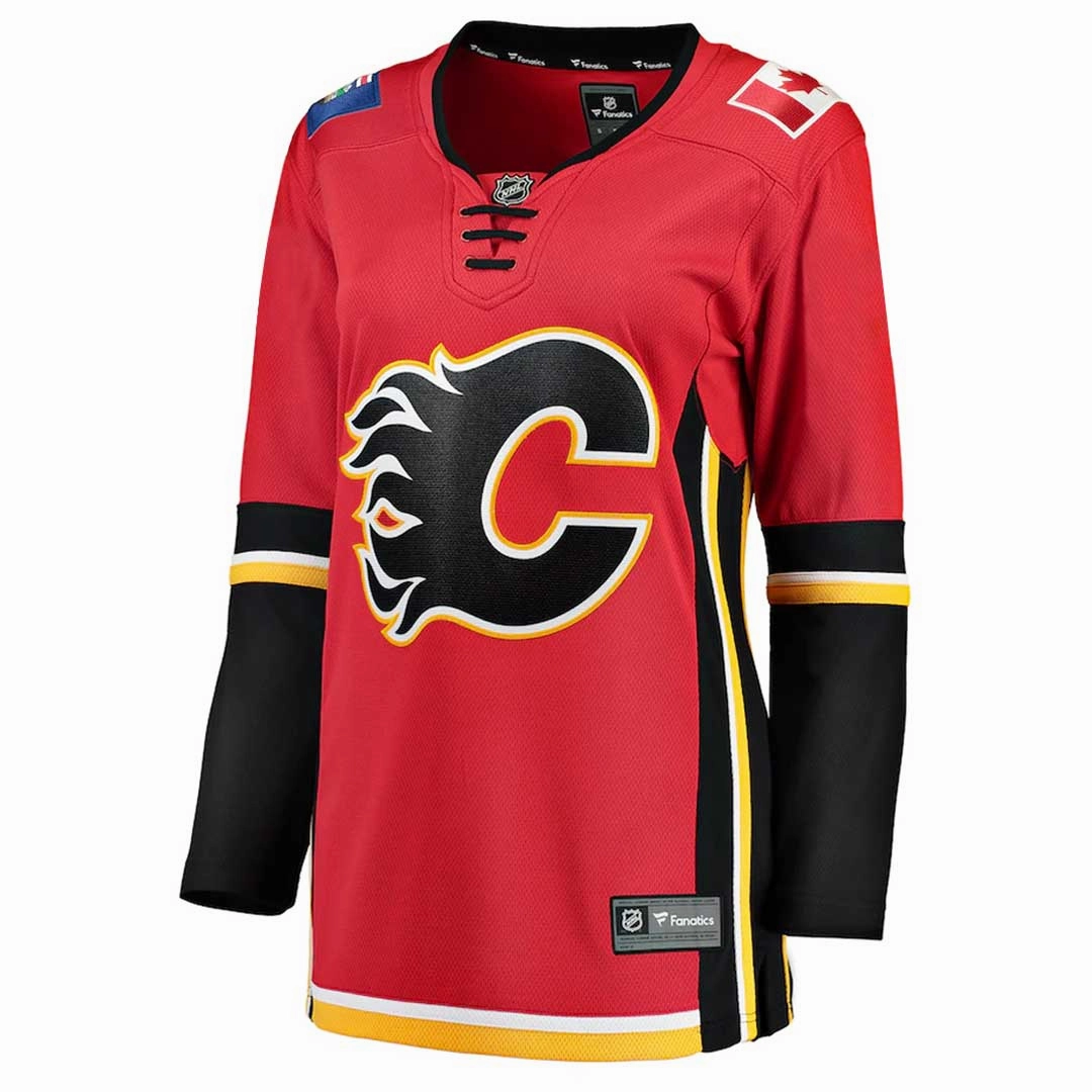 Fanatics - Women's Calgary Flames Alt Breakaway Jersey (879W CALX 2C BWX) Down Stuffed