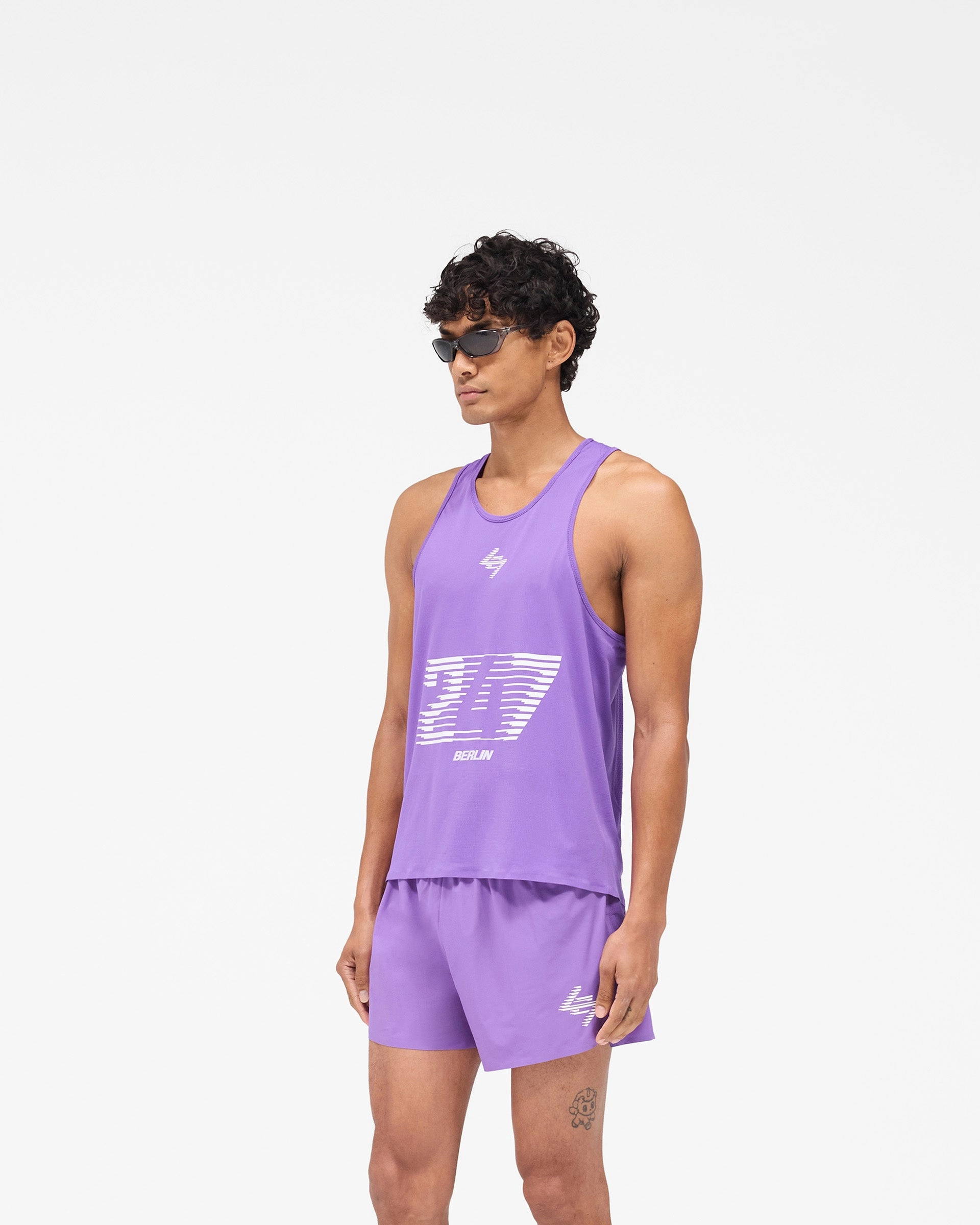 247 Berlin Singlet - Purple Layered Sleeve