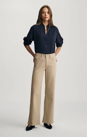 ALENA WIDE LEG IN FRENCH BEIGE SATEEN Slim Fit Wear