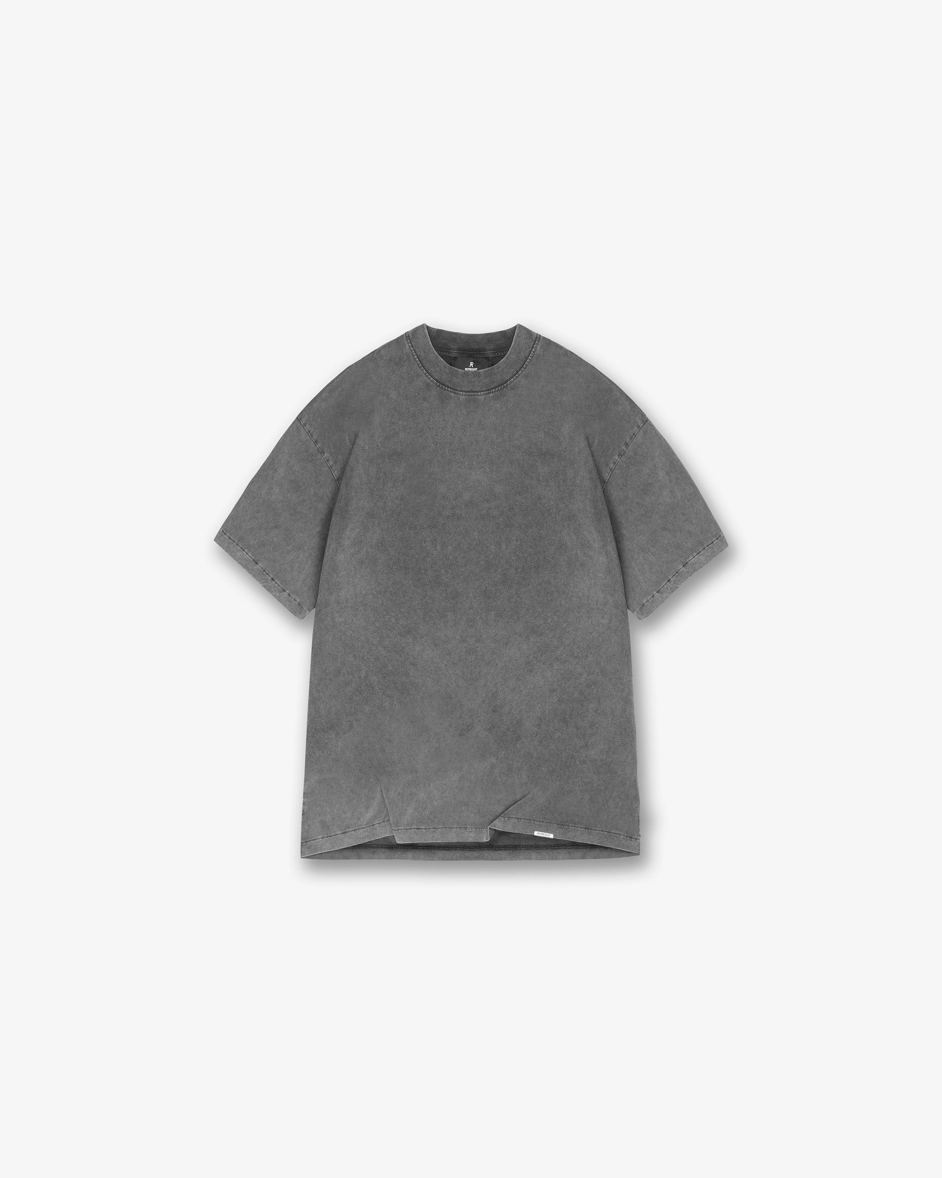 Cotton Blend Initial T-Shirt - Vintage Grey