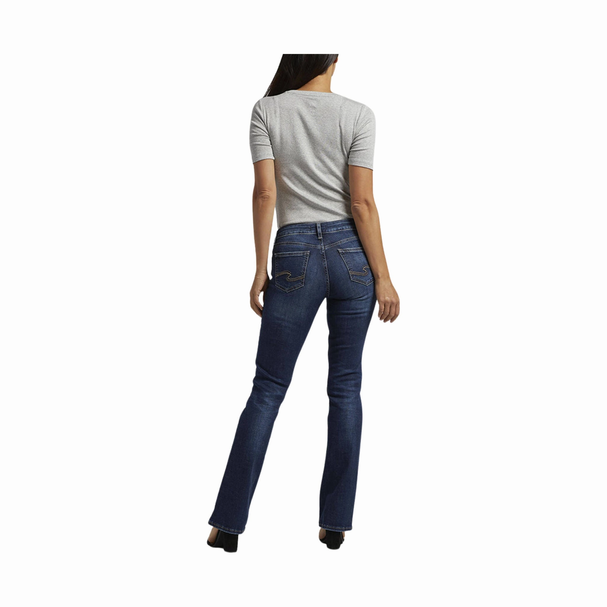 Clean Shape Silver Jeans Women's Suki Mid Rise Slim Bootcut Jeans - Indigo