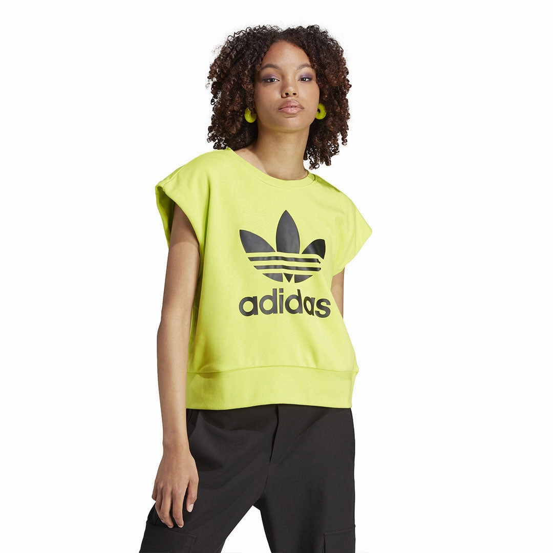 adidas - Women's Trefoil Big Logo Hoodie (IJ5013) Functional Zip Detail